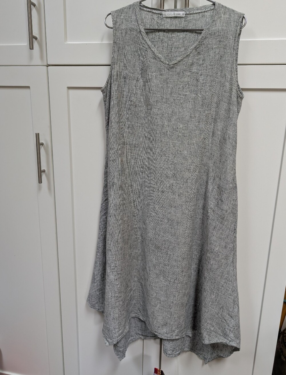 Cut Loose Gray V-Neck Dress